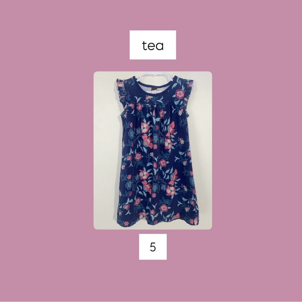 Tea Collection Navy Floral Dress